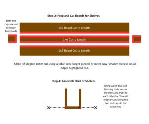 DIY Floating Shelf Assembly Diagram